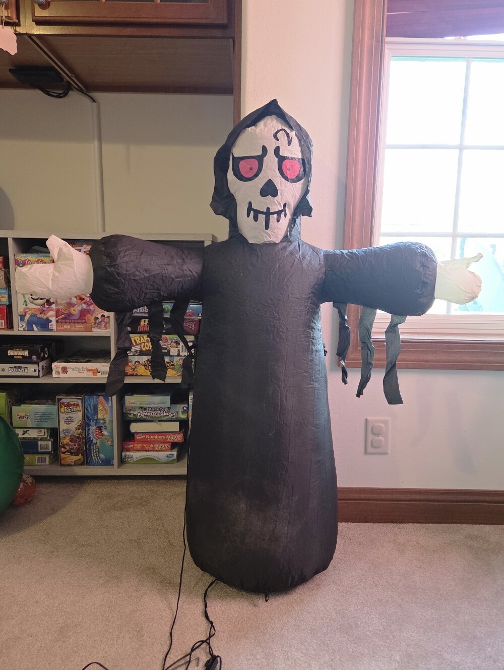 2015 Halloween Inflatable Huntington Home Grim Reaper / Skull Spooky Decor Blow